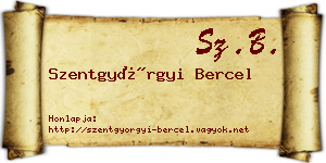 Szentgyörgyi Bercel névjegykártya